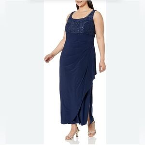 ALEX EVENINGS
Plus Size Empire Waist Lace Dress with Open Jacket